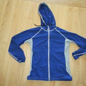 NWT SUNBLOCK JACKET/BLUE/FULL ZIP/POCKETS/NO SIZE TAG/SMALL?